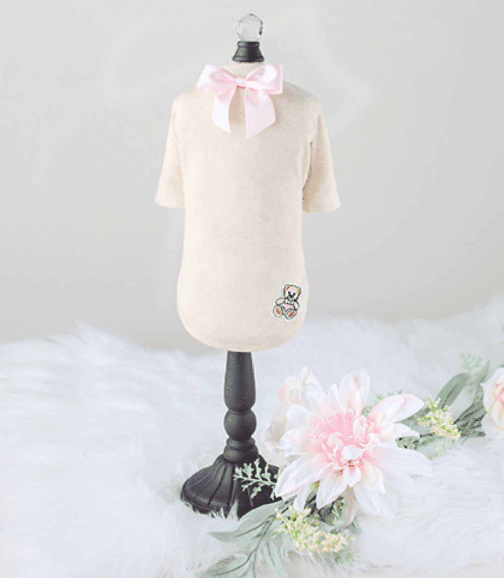 Baby Bear Dog Tee - Beige image 0