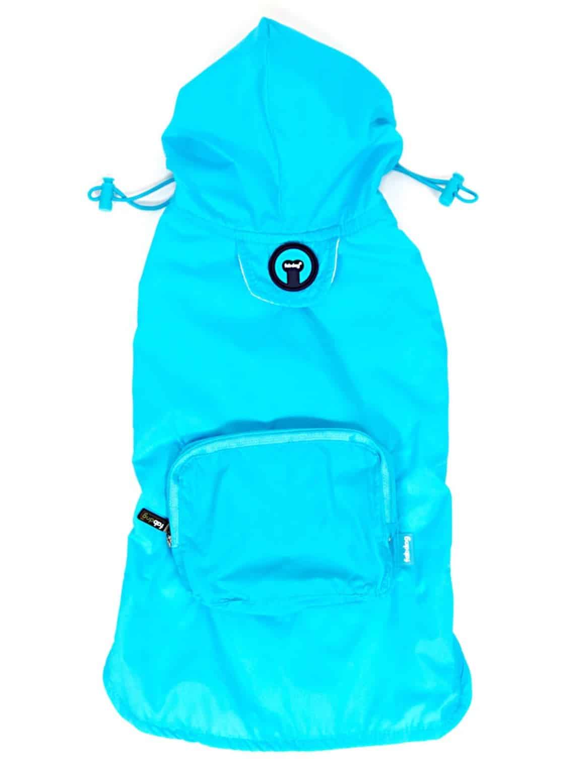 Blue Packaway Dog Raincoat image 0