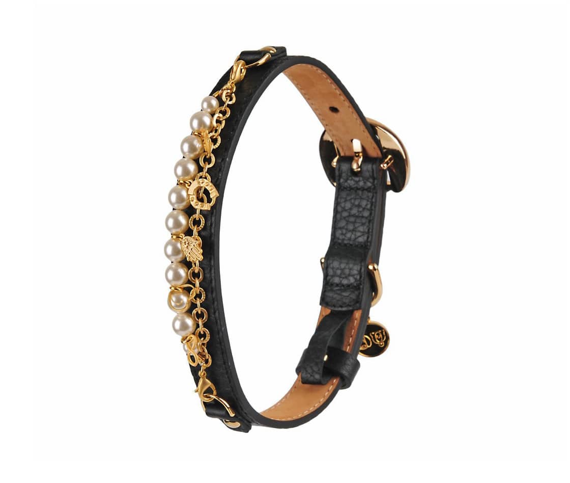 Monalisa Dog Collar Black image 0