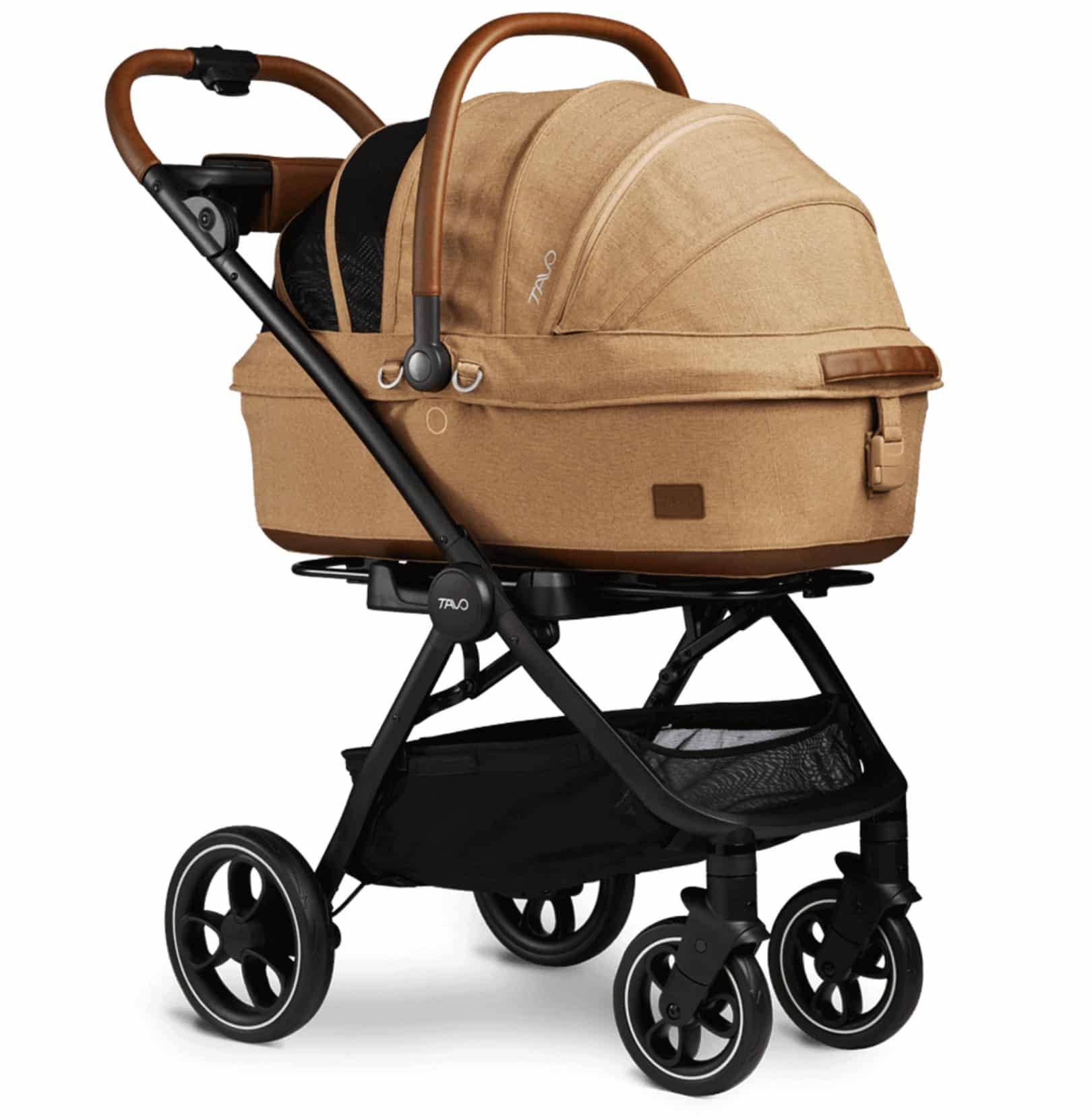 Tavo Pets Maeve Medium (Rigid Handle) Pet Stroller - Sable image